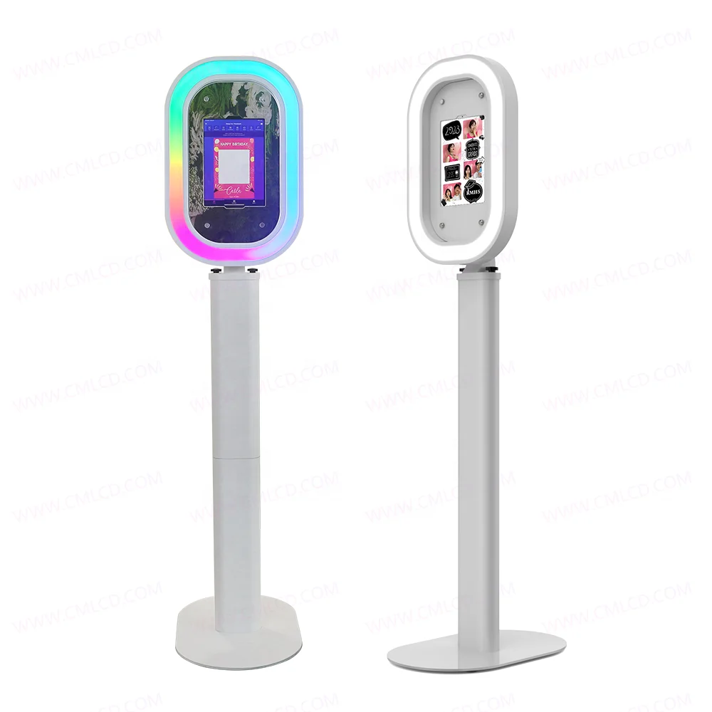 Good quality oval iPad photo booth LED light remote control buy a photo booth machine photo booth kiosk iPad photobooth shell