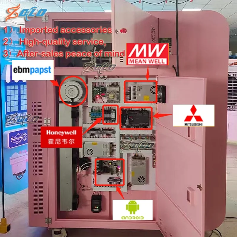 Commercial Fully Automatic Fancy Flower Cotton Candy Floss Making Maker Vending Machine For Foods And Snack