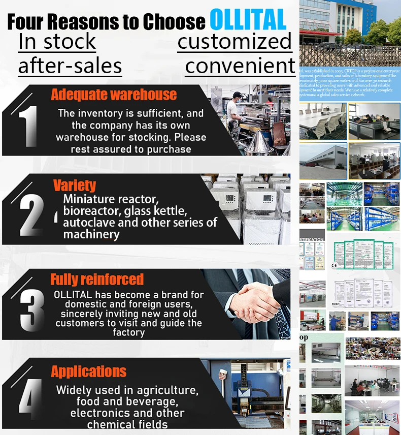 OLLITAL  Perfusion Agitator Tanque Bioreactor 30l 350l 3000l 100001 Bacteria Sten Cells