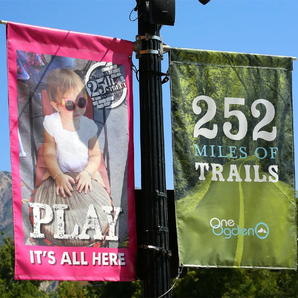Double Sided Printing Street Vinyl Banner Indoor Outdoor Advertising Flex Banner