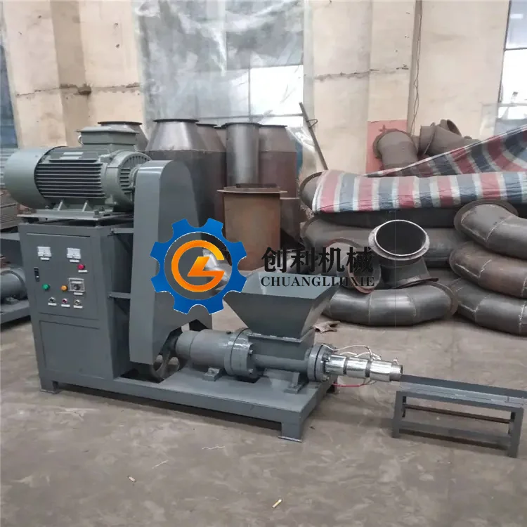 Compressed Bamboo Wood Sawdust Leaves Block Charcoal Making Recycling Machine