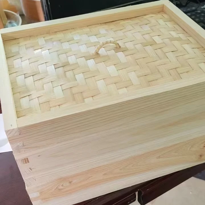 10' whole sale factory wood square shape Steamer Steaming Basket for Vegetable Seafood Dim Sum Dumpling Bun Egg , 10-inch