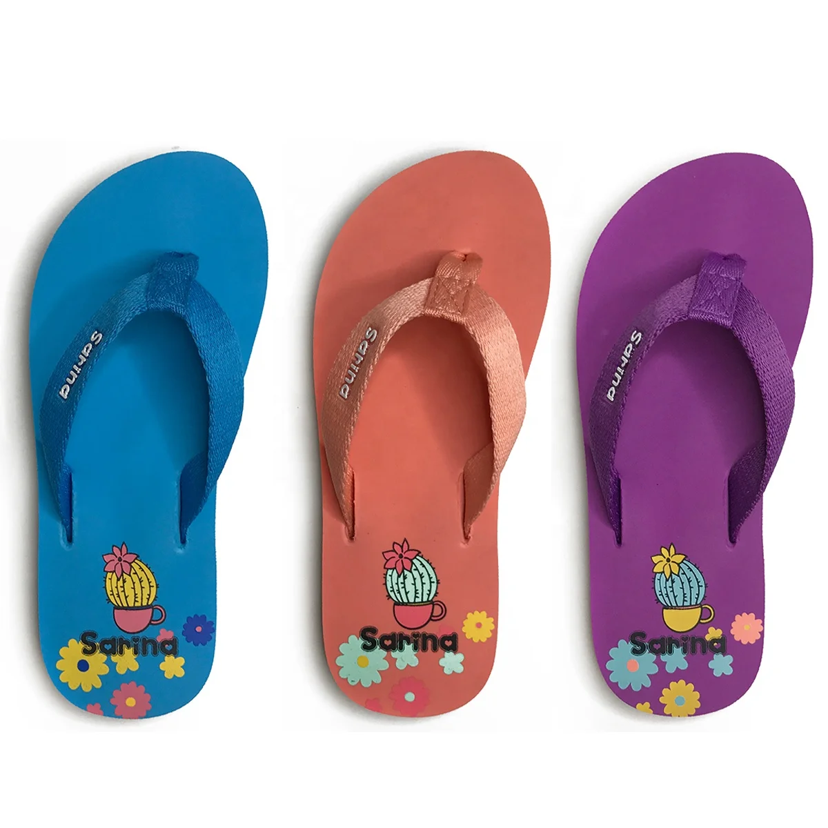 Cute kids flip flops sandals lightweight thong sandals beach summer girls flip flops