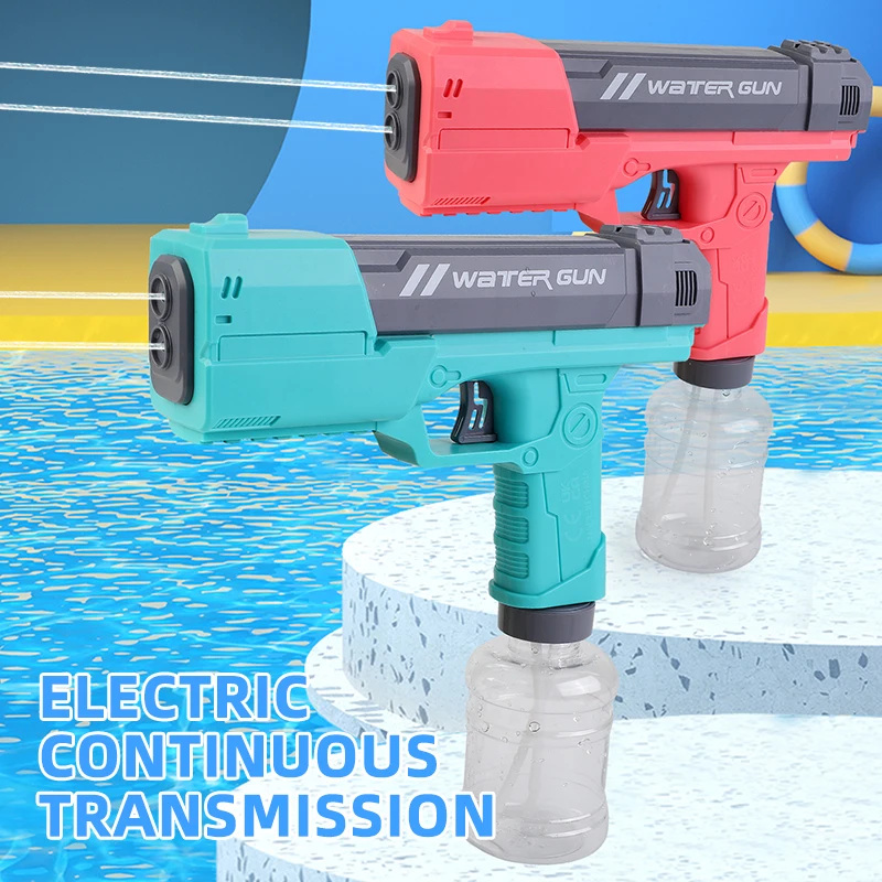 NEW 2023 Chenghai SamToyCn Wholesale Electric Double Jet Hole Summer Outdoor Garden Automatic Battery Powered Water Gun for Kid