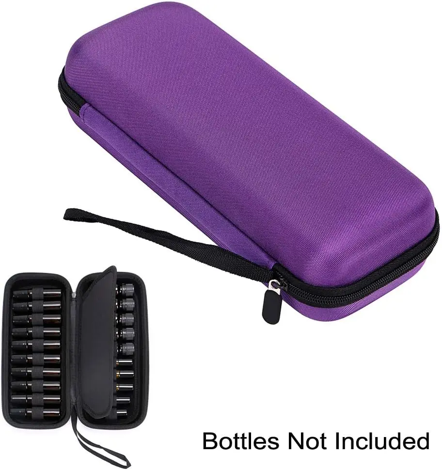 New Style EVA Essential Oils Carrying Case Organizer For 20 Bottles 5ml 10ml Standard And Rollers Bottles