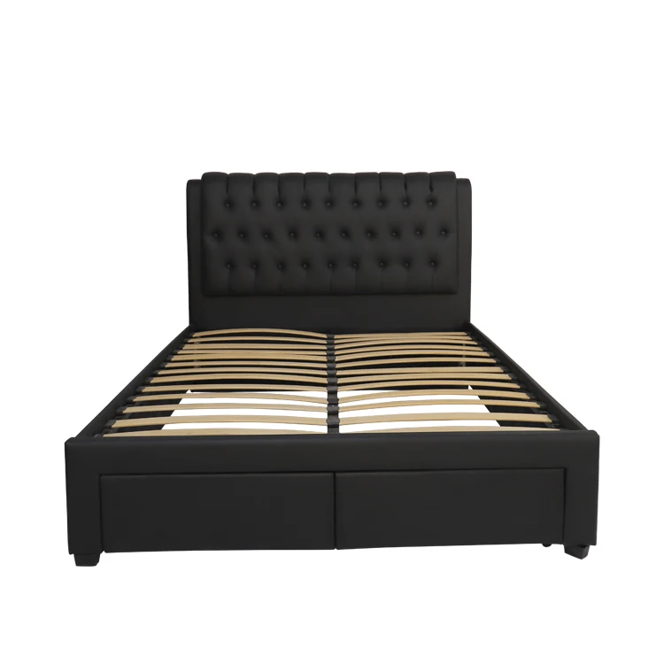 Мебель для спальни двуспальная кровать, металлическая кровать, деревянная двуспальная кровать, каркас с ящиком для хранения