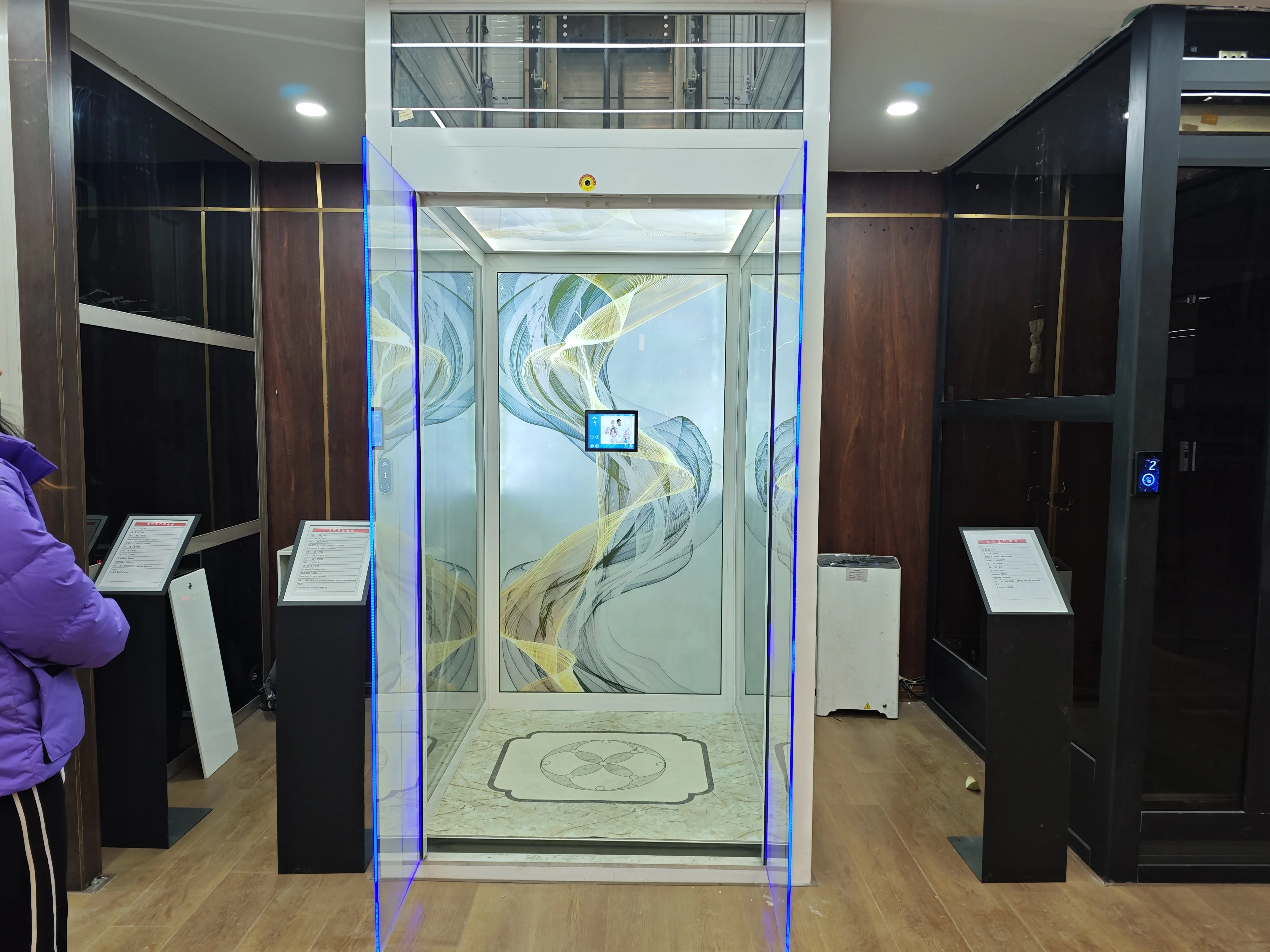 CE ISO approved 2 3 4 floors 2-5 person Home Panoramic Lift Passenger Elevator Shaftless Home Elevator lift
