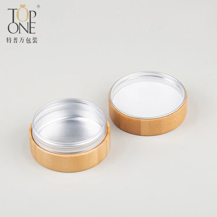 
Luxury cosmetic packaging massage cream aloe vera gel face cream refillable 5 40 g cream lotion cosmetic jar bamboo 