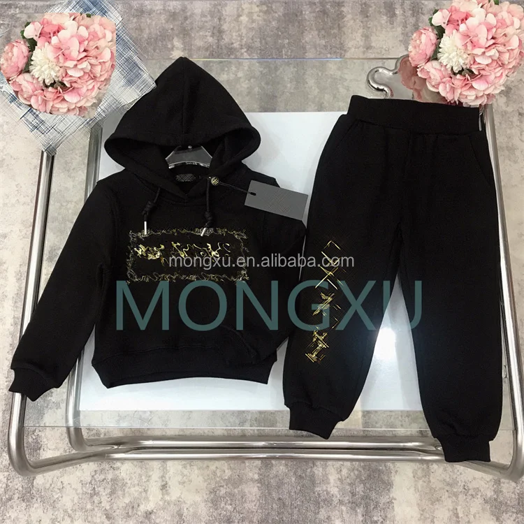 new product Designer Kids Clothes Famous Brand Luxury Boy And Girls Winter Outfits Zip Up 2 Piece Jogging Suit Tracksuit Sets