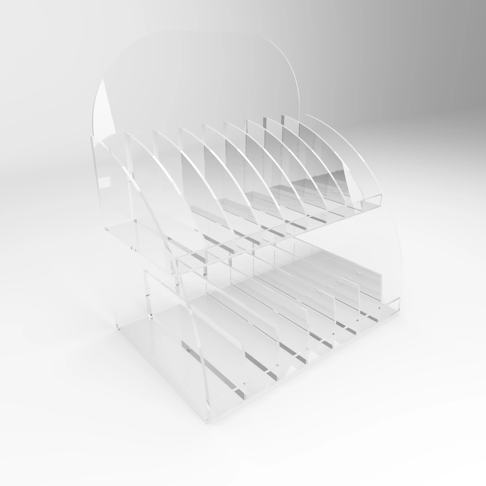 Acrylic 4 Pocket Snus Display Shelf Tray Stand Cabinet Rack Holder for Oil Nail Polish Pet Can Dip Powder Cigar Tobacco Smoke St