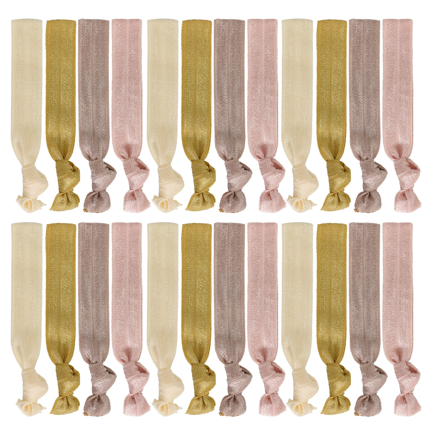 100 Pack No Crease Soft Ribbon No Damage Pony Tails Yoga  Elastic Bracelets Sport Elastic Knotted Hair Ties SetsFor Women