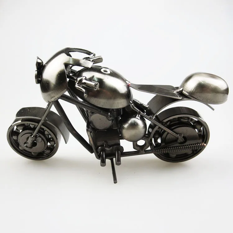 Retro Iron Art Motorcycle Model Ornaments Art Nostalgia Collection Harley Motorcycle Figurines Sculpture for Home Decor