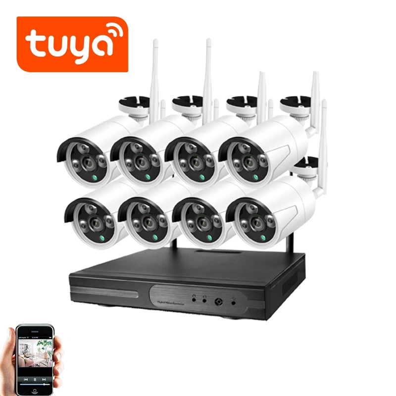 Drop shipping HD Night vision 4ch 8ch 16ch cctv home security set p2p 1080p camera wifi wireless nvr camera system kit