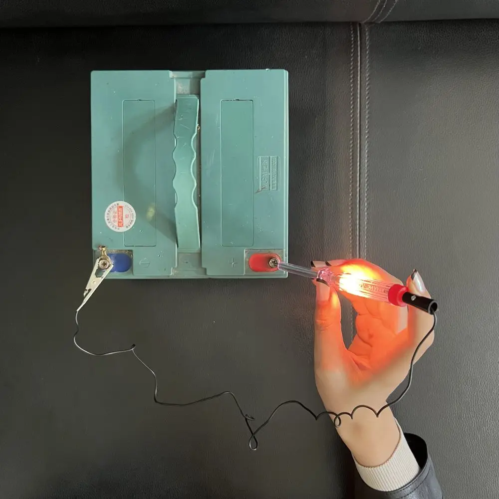 6V-24V Car Circuit Tester Steel Probe 12V DC Light System Test Tool Power Detector Diagnostic Tools for Automotive Use Portable