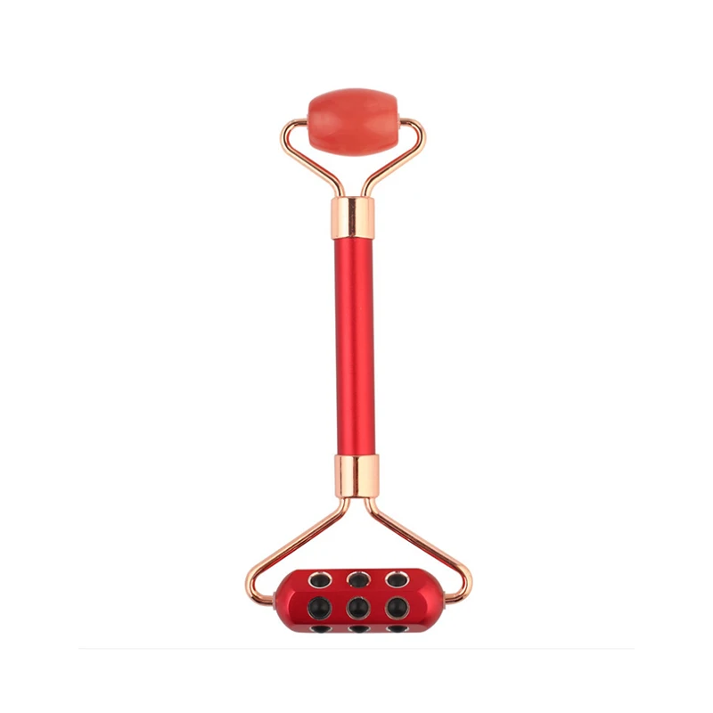 Wholesale natural dream amethyst double head facial massager jade roller