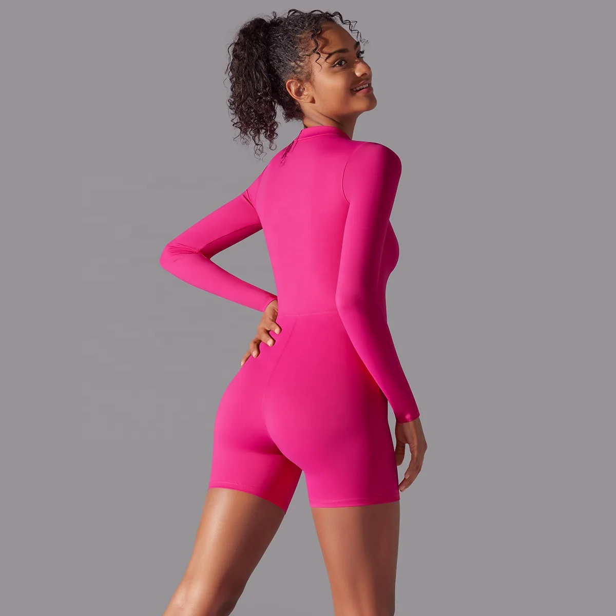 Yoga Jumpsuit Custom Logo 75% Nylon 25% Spandex Bodycon Short Rompers Workout Clothing Training Wear Fitness Yoga Wear