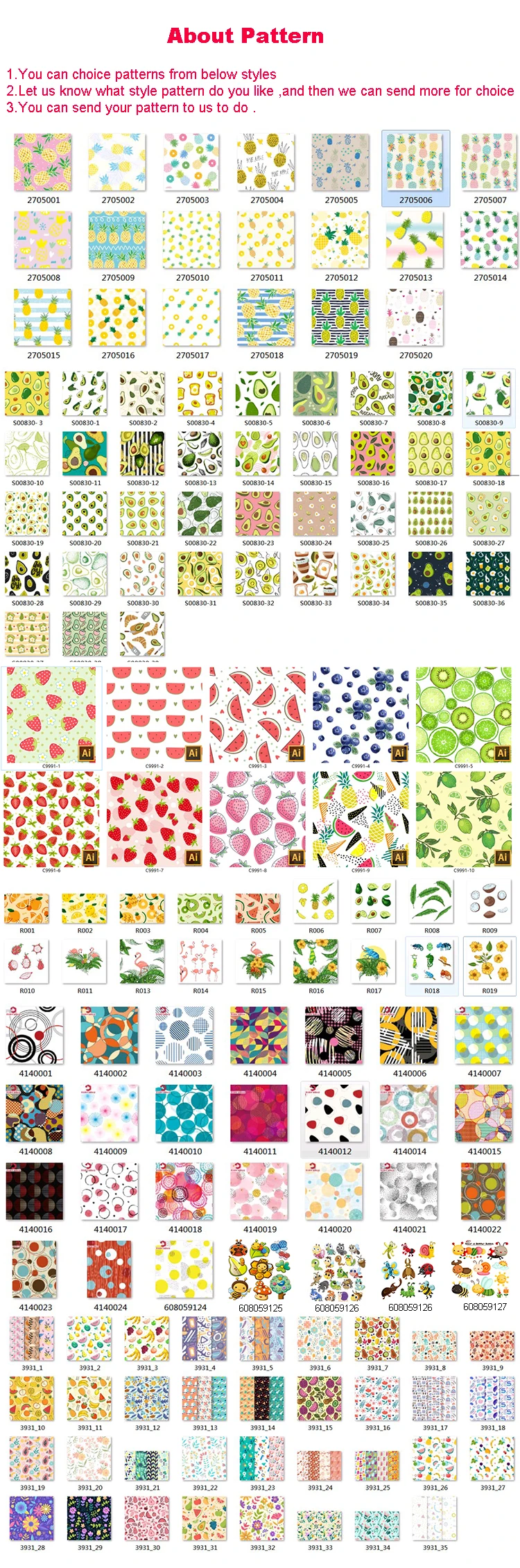 patterns list
