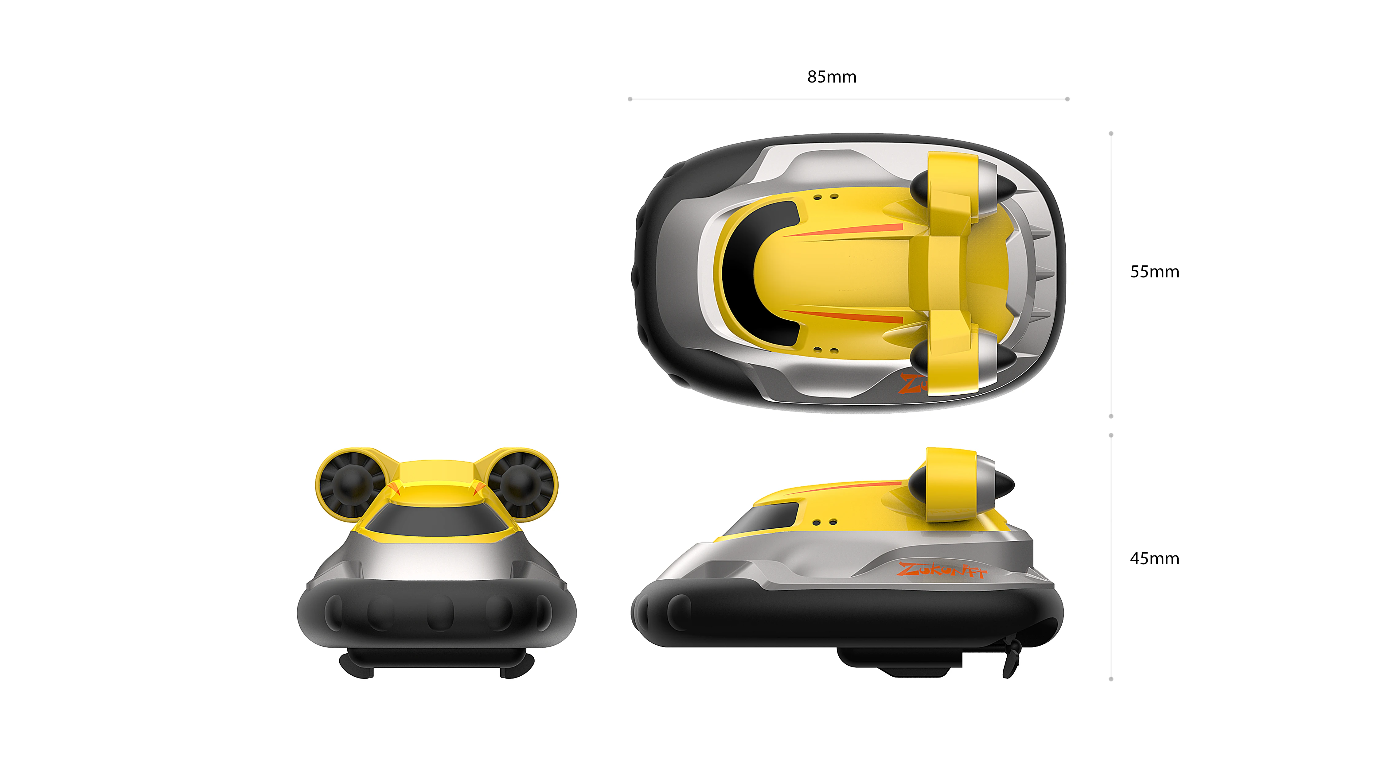 ISO9001 BSCI RC Mini 2.4GHz Electric Speedboat Portable Light Remote Control Boat Hovercraft High Speed Ship Toys For Children