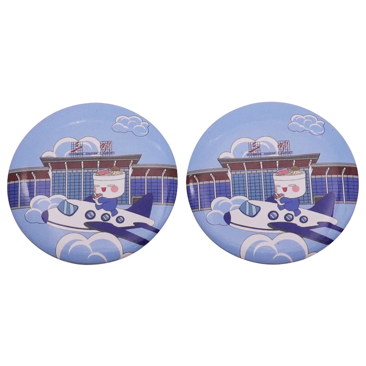 Custom Button Badge Tin Material Blank 44mm Metal Printed Mesh Tinplate Round Shape Mirror Bottle Opener Button Badges