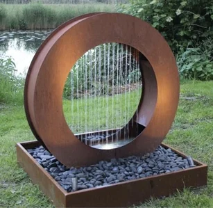 Home Decoration Steel Water Feature Fountain garden water fountain