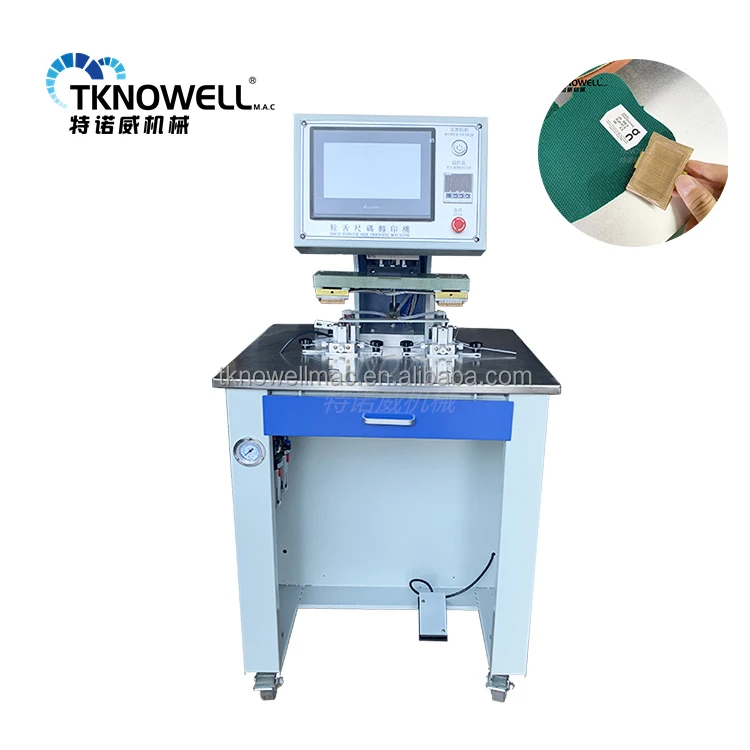 TKW-633 Automatic double station trademark printing trademark shoe machine label hot stamping insole tongue production