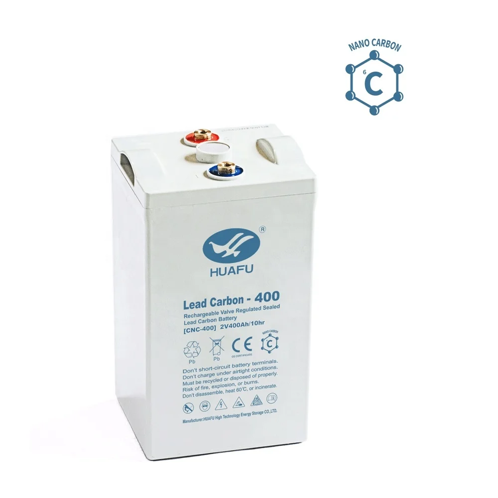 HUAFU 2V 400Ah AGM Lead Carbon Battery For Solar/Wind Energy Storage Systems