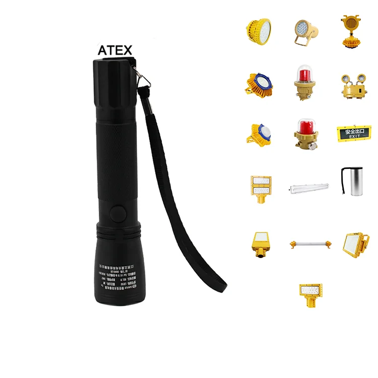 Взрывозащищенный фонарик LEDUN перезаряжаемый Водонепроницаемый светодиодный 3 7 В 2.2ah 100000 H алюминиевый промышленный 90