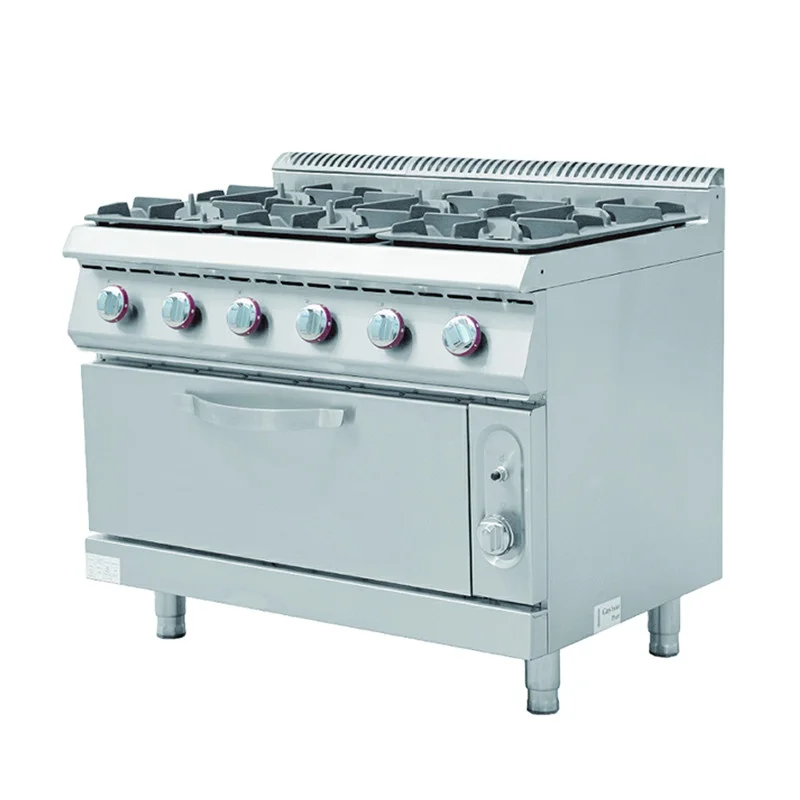 fashion attractive design lead the industry commercial cooking range made in china 6 burner gas stove with oven