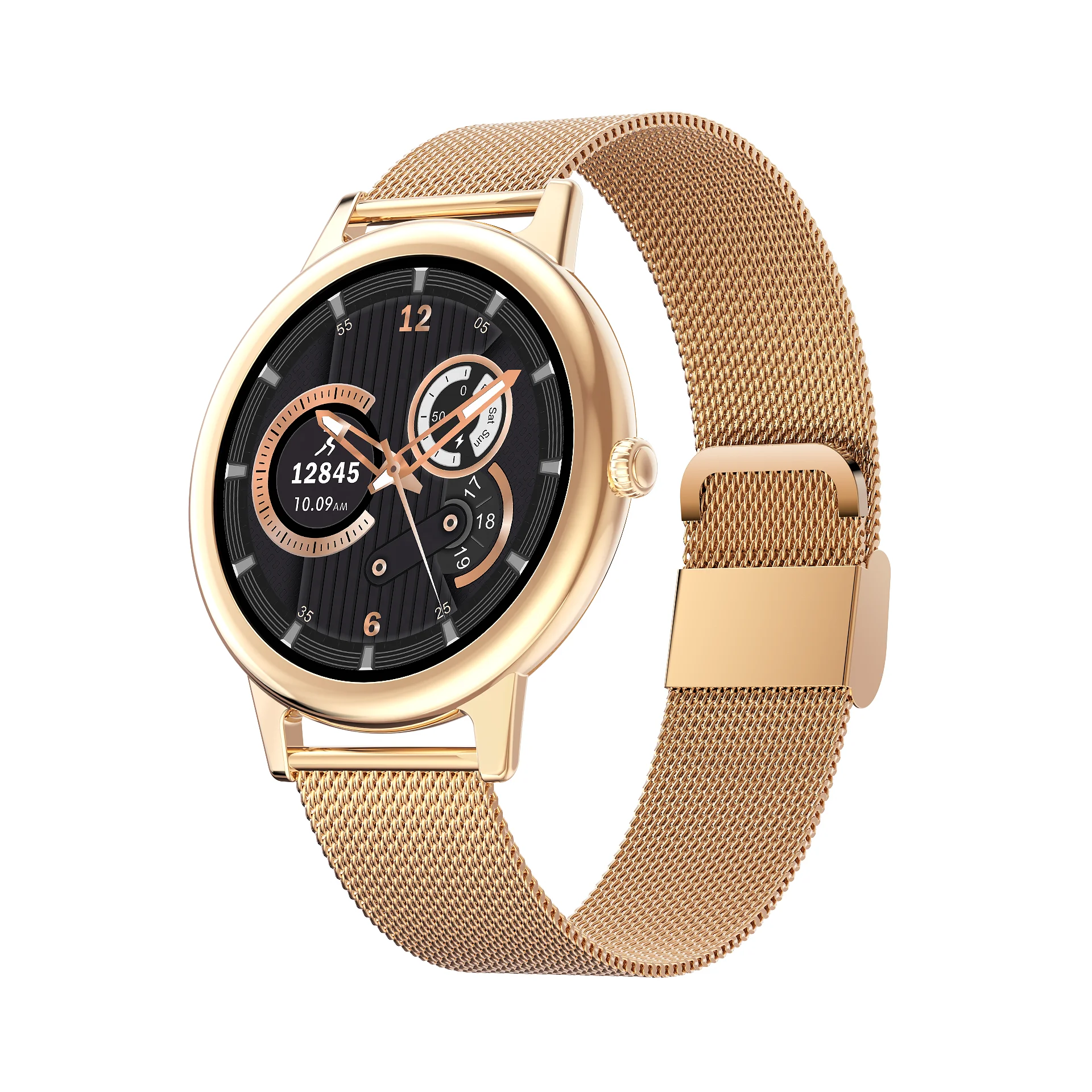 
New Lovers smart watch long life battery with stainless steel watch band E10 Ladies round smart watch 