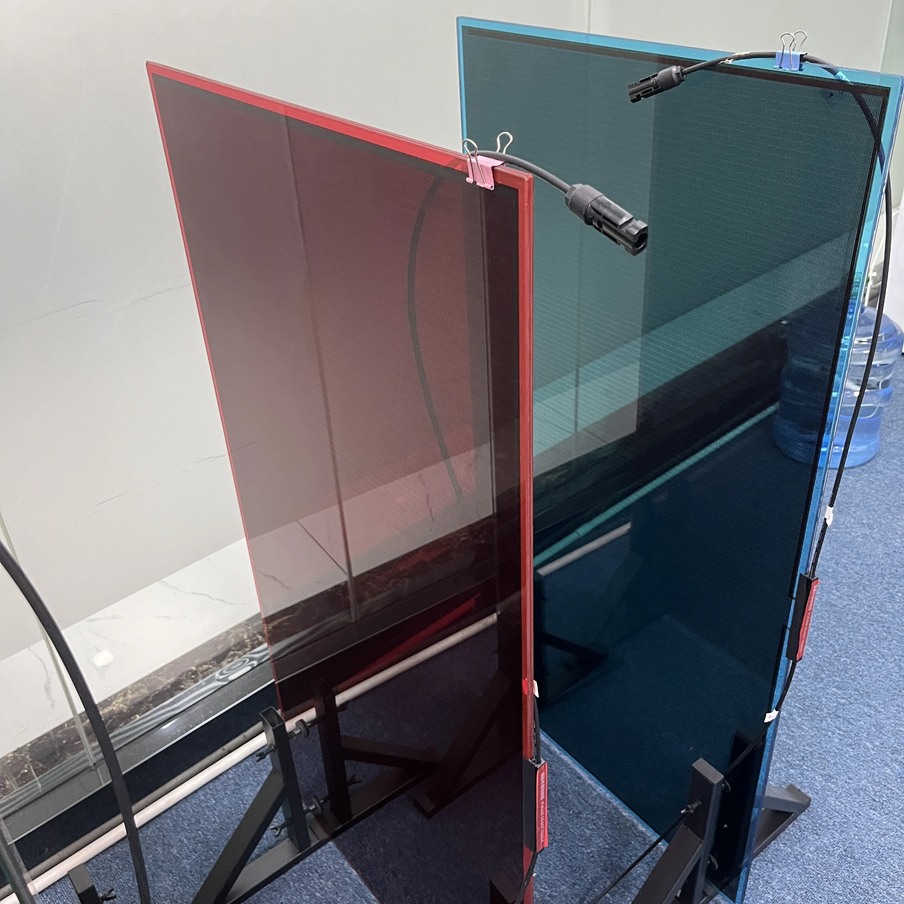 Transparency 10% 20% 30% 40% CdTe Thin Film Power Glass BIPV Solar Panel Facade For Fencing Bacony