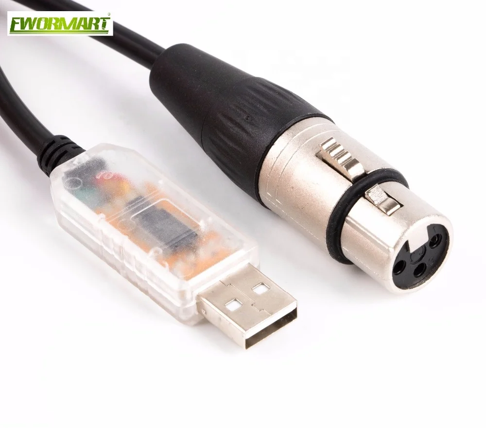 Чип FTDI DMX512 с поддержкой Win7 Win8 Win10 USB RS485 Freestyler DMX, кабель контроллера программного обеспечения для сценического освещения