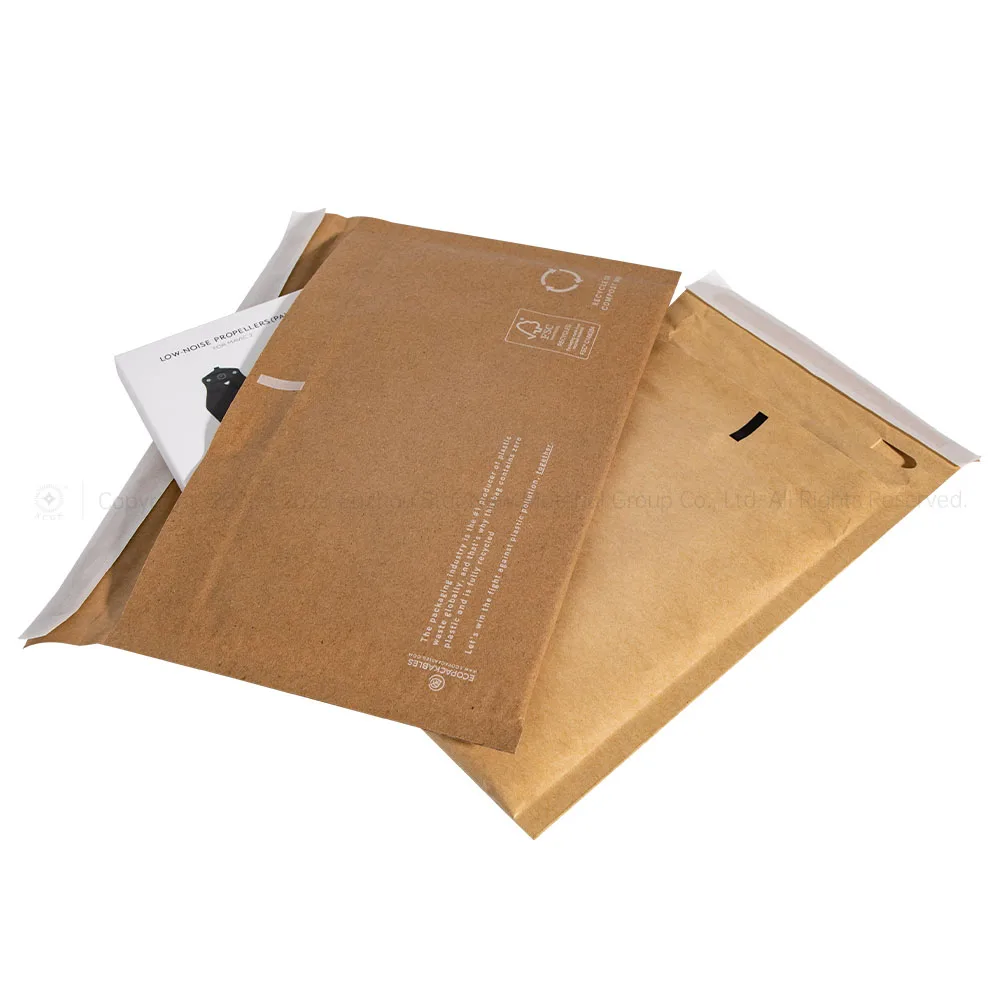 100% Recyclable Paper Padded Mailers Compostable Honeycomb Paper Shipping Envelopes Custom Printed Logo