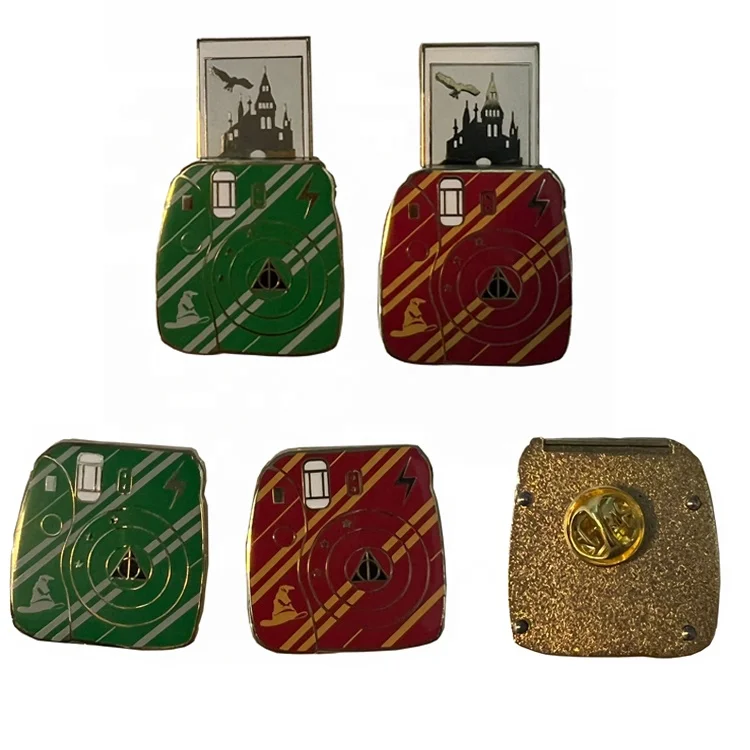 Top Selling Wholesale Design Custom Flip house scenery shells Enamel Pin The telescoping camera  Custom hard Enamel Pins
