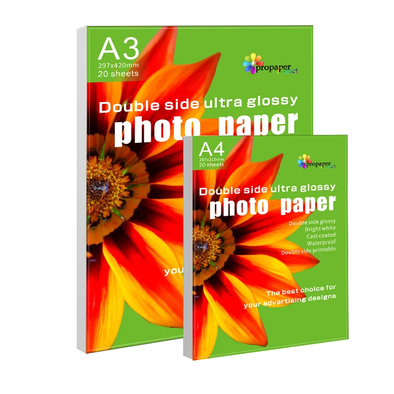 high glossy photo paper a4 inkjet photo paper double sided A4 140gsm paper 50 sheets