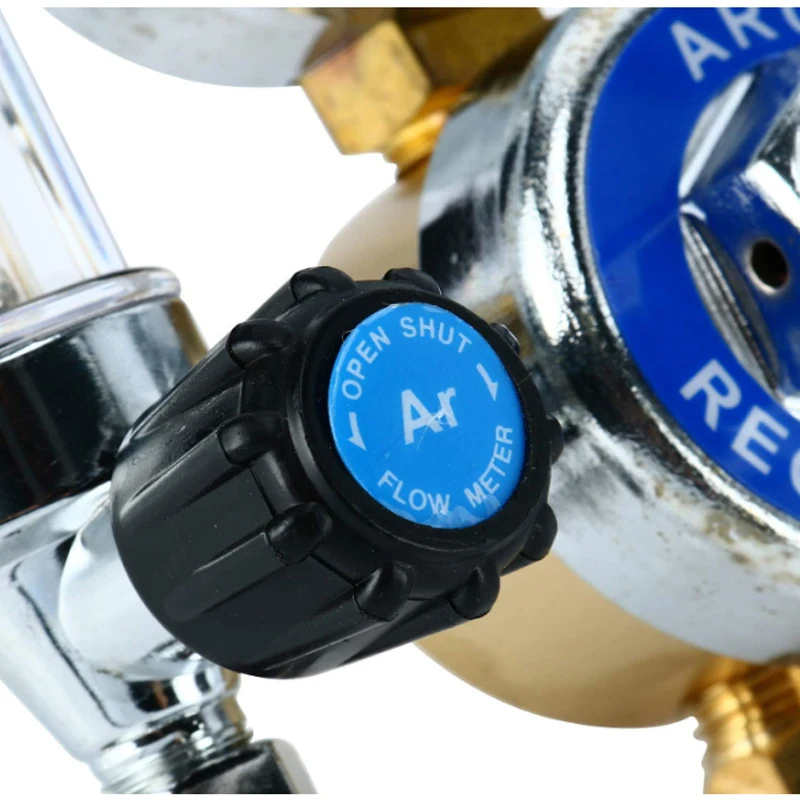 Argon Regulator With Flowmeter TIG MIG CO2 Regulator 0 to 25 L/MIN - 0 to 25 MPA Pressure Gauge CGA580 Inlet Connection