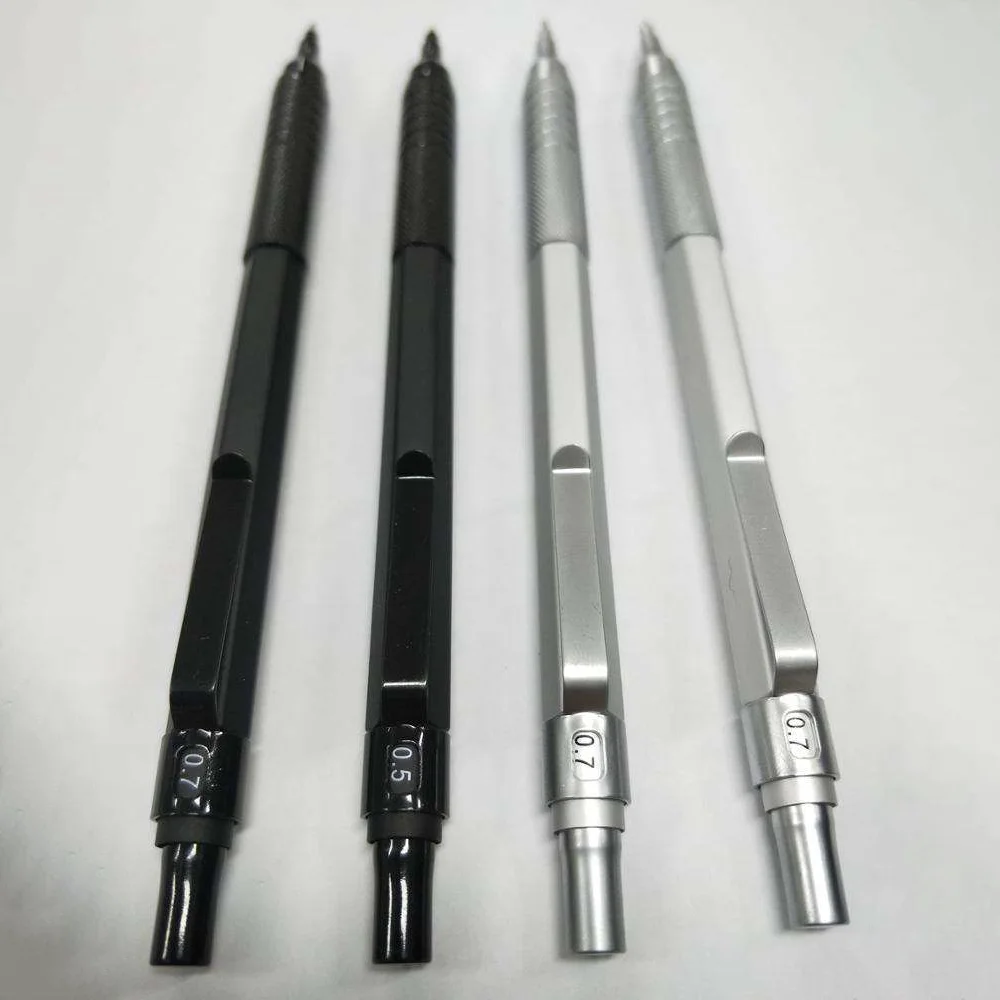 Office Use High Class Metal Automatic Precision Lead Holder Mechanical Pencil for 0.5mm 0.7mm