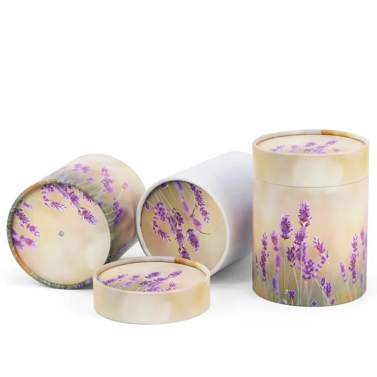 Biodegradable colorful sieve paper tube sustainable casket coffin pet cremation ashes urn