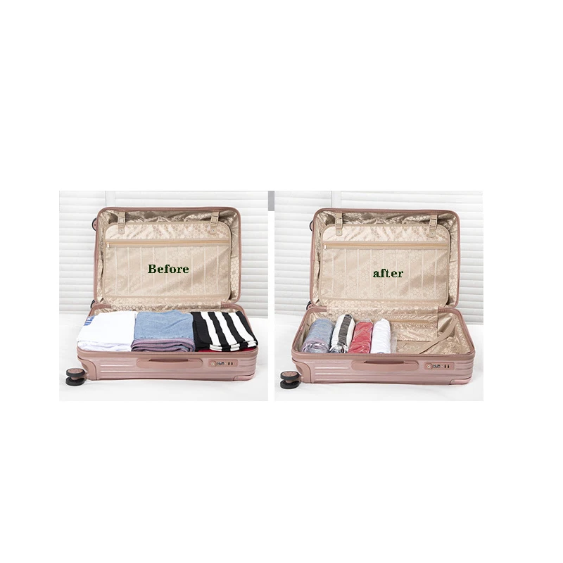 Cheap Price Plastic Vacuum Compressed Space Saver Seal Clothing Bag Travel Vacuum Clothes Storage Bags