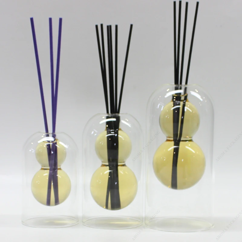 Factory Wholesale Luxury Perfume 50ml 100ml 200ml Empty Packaging Liquid Frosted Glass Reed Diffuser Bottle