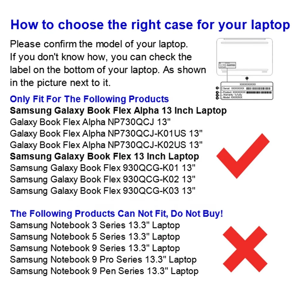 Чехол для Samsung Galaxy Book Flex Alpha NP730QCJ / NP930QCG чехол-книжка из искусственной кожи ноутбука 13 3