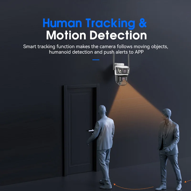 Anywii Wifi Ip Hd 8x Zoom Wireless Outdoor Powered Security Network Cameras 4mp Cctv Ptz Camera