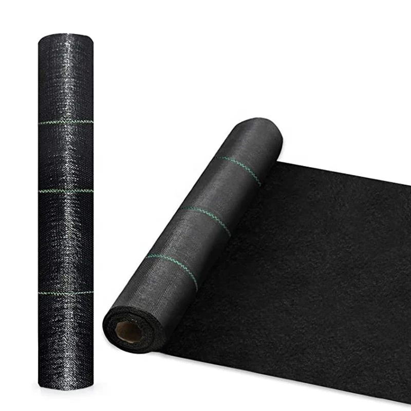 black agricultural mulch film landscape fabric needle punched weed barrier fabric weed control mat