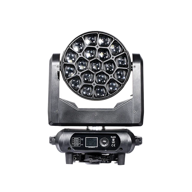 Очень легкий 19x40 Вт пчелиный глаз K15 движущаяся головка RGBW zoom wash led stage light для театральных концертных мероприятий