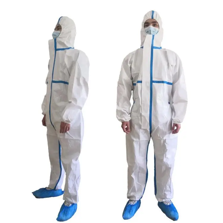Manufacturer supply EN14126 disposable coverall protective body suit of protection clothing with CE type 5/6