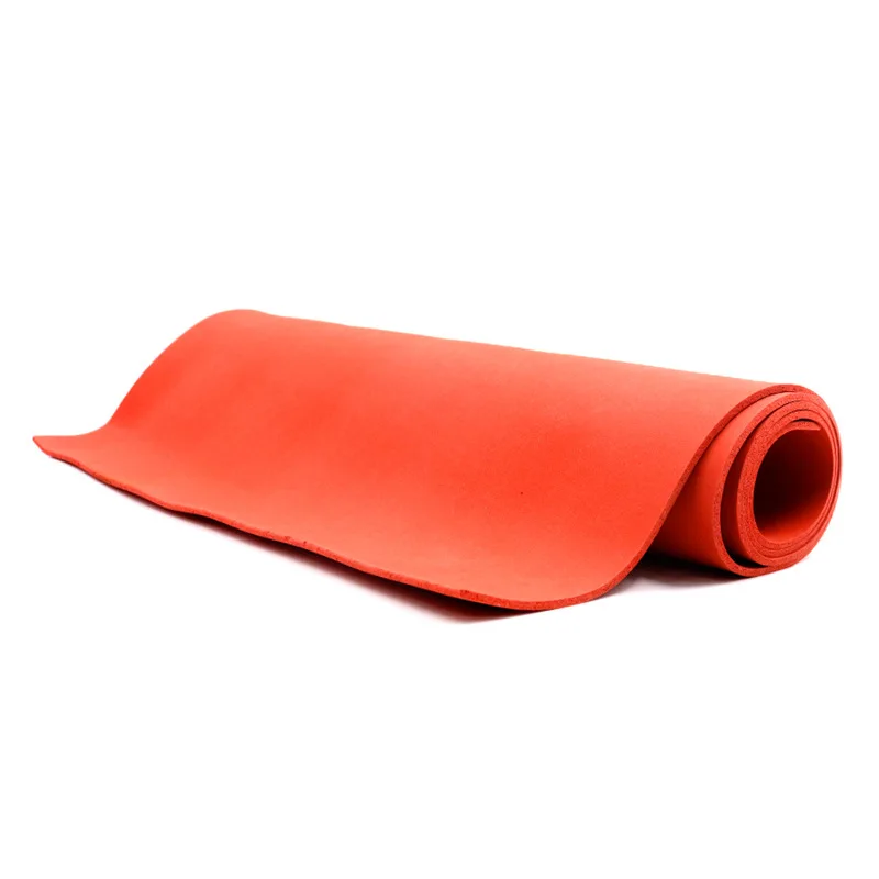 Customized size Amazon hot selling Red Silicone Sponge Foam Sheet Rubber Sheet Roll Pad For Hot Stamping