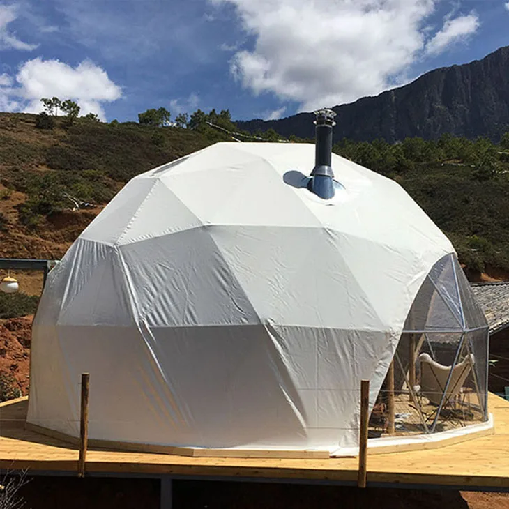 6-8 Persons Luxury Camping House Waterproof Outdoor Event Tent Geodesic 6M Dome Tent