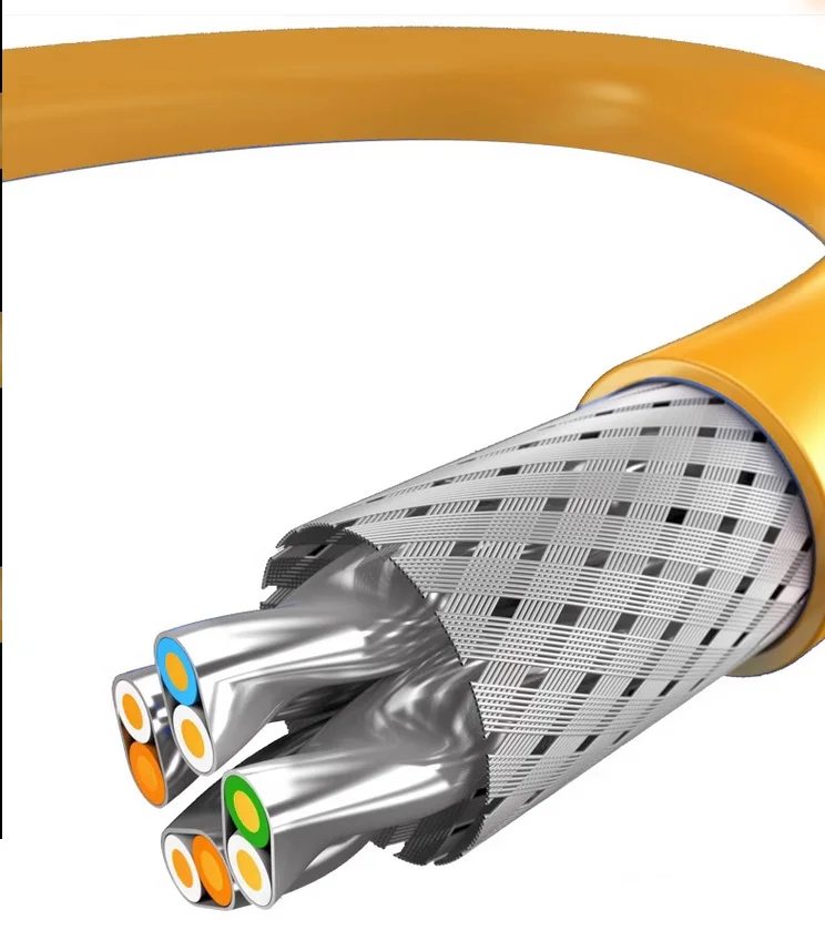 Factory Direct Shielded Network Patch Cord Cat 7 RJ45 Modular Plug SFTP Ethernet Cable