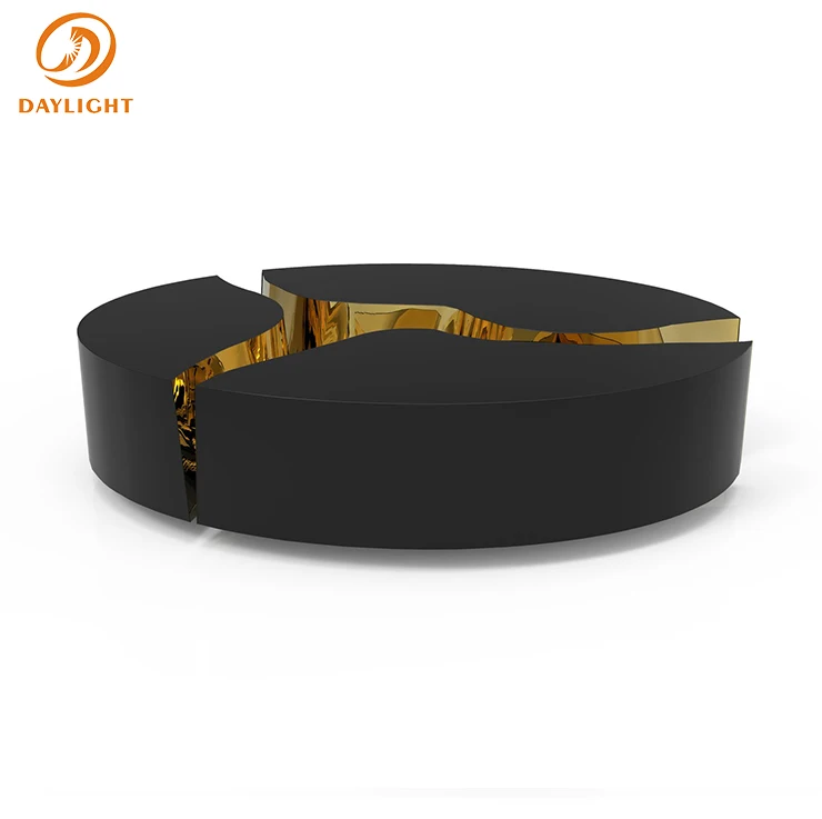 foshan factory custom brand designs luxury modern coffee wooden black table