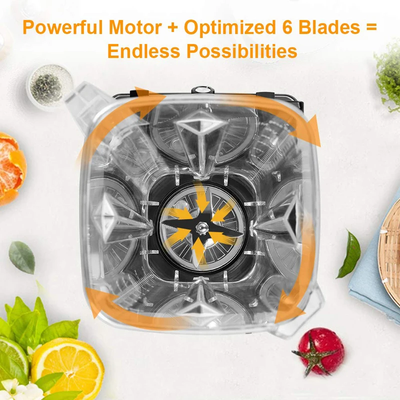 Wholesale Price High Durability 2L Food Grade Bpa-Free Container Square Plastic Jar Blender Parts