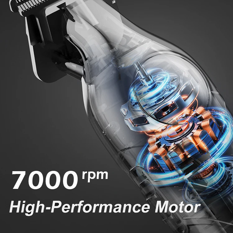 PRITECH type-c charging 7000rpm t-blade hair trimmer rechargeable hair clipper